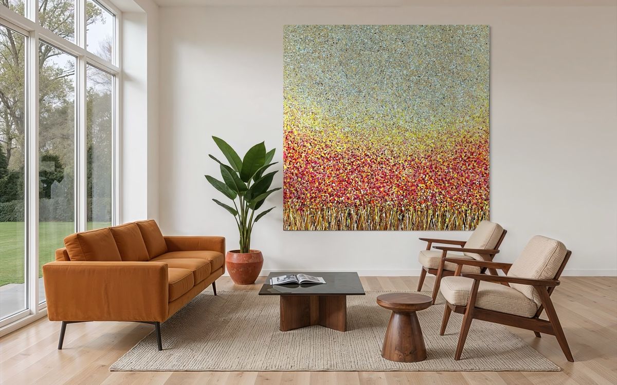Gemälde: „Primavera" XL Artwork – Neu und originalverpackt aus Uznach von Spillmannkunst43 2