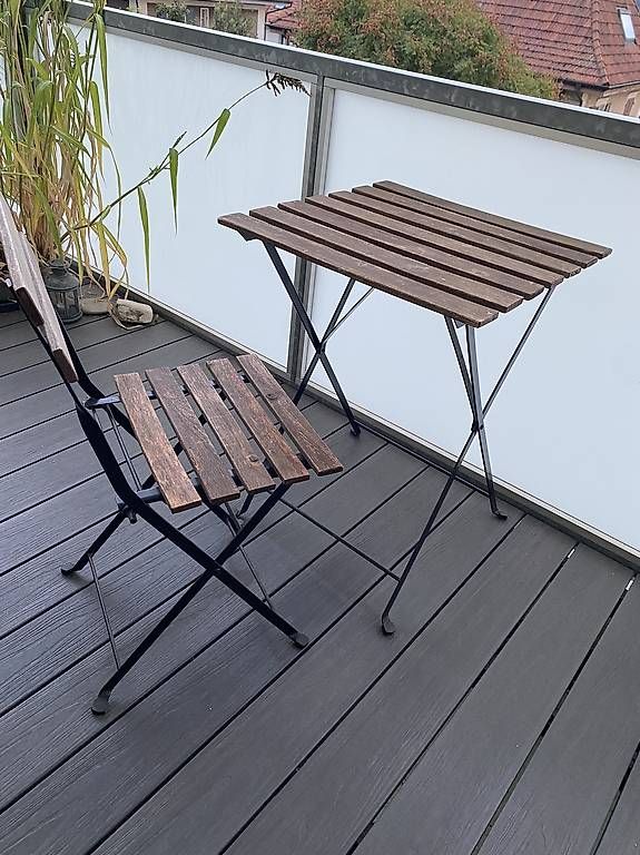 Tischset: Balkon-/Gartentisch und 3 Stühle  – Gebraucht aus Solothurn von dmo_25 1