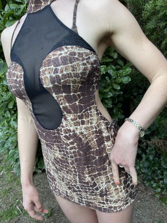 Sexy vestito-stampa animale taglia M/Lnuovo
