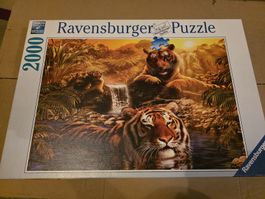 Ravensburger Puzzle 2000 Teile "Am Wasserloch"