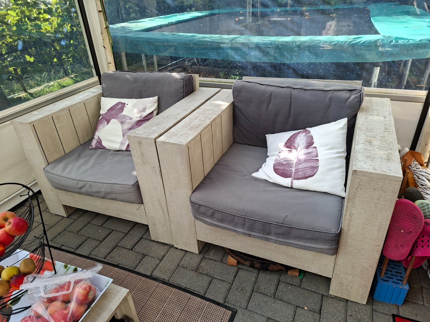 Set di tavolo e panche: Sitzgruppe Outdoor – Usato da Uezwil venduto da Nikilauda1 1