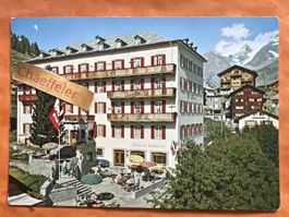 Alte Ansichtskarte Saas Fee - Hotel Walliserhof, Rar!