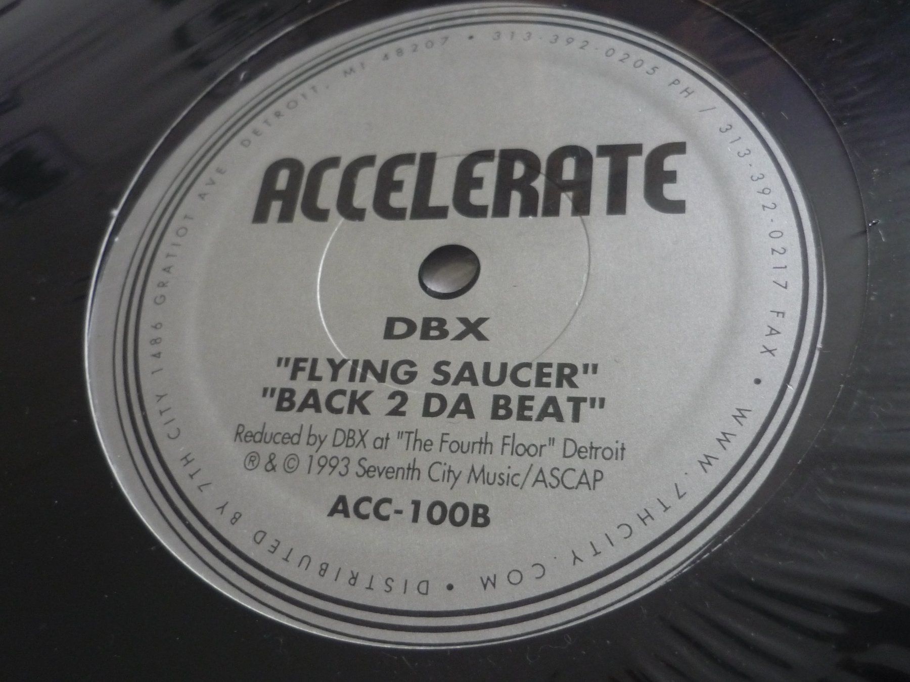Dischi in vinile: Rare Techno Vinyl - Accelerate 100 - DBX Ghetto Trax Blip – Usato da Beringen venduto da Flatretriever 1