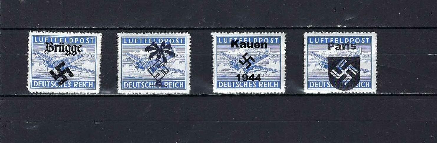 Tous les timbres: Luftfeldpost mit Aufdruck ** – Neuf avec emballage d'origine à Lindau par Rickie123