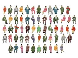 60 FIGUREN SITZEND FÜR MODELLBAU - MODELL EISENBAHN H0