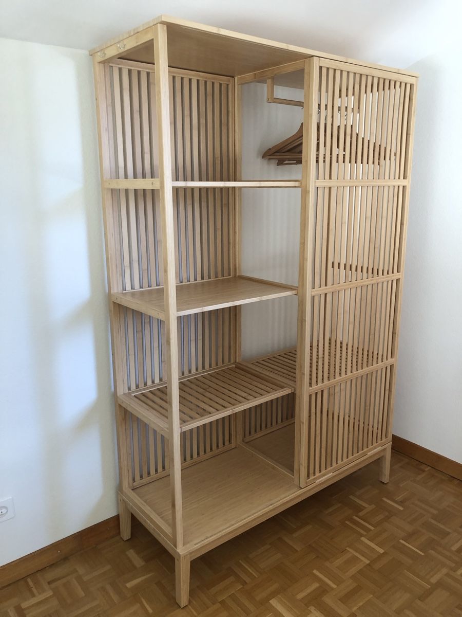2x Ikea Nordkisa Kleiderschrank Bambus (Gebraucht) in Selzach fr CHF 320   nur Abholung auf Ricardo kaufen