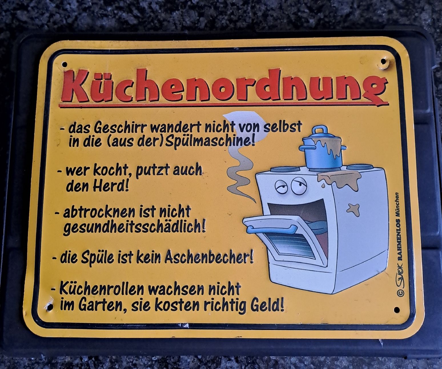 Insegne: Küchenordnung Blechschild – Usato da Kölliken venduto da Rwolfer