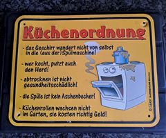 Küchenordnung Blechschild