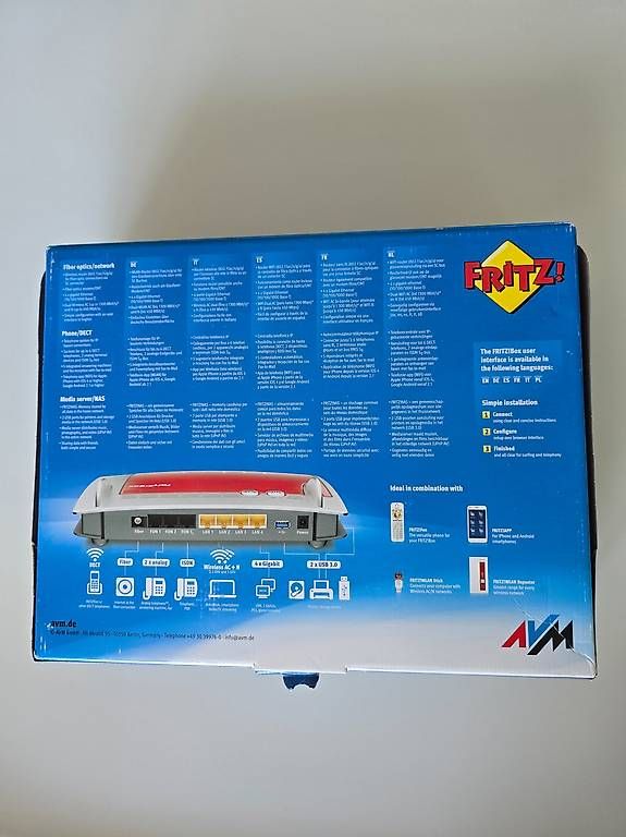 Fritz Modem & Router: Fritz!Box 5490 CH Glasfaser-Router mit Telefonkabeln – Usato da Thun venduto da Umd 2