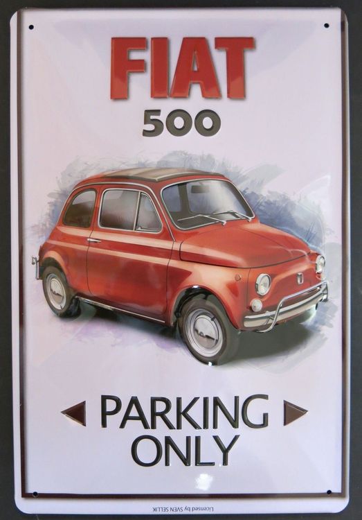 Fiat 500 Parking Only Schild 20x30cm | Kaufen auf Ricardo