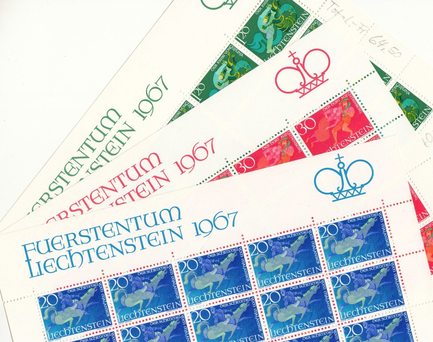 Tutti i francobolli: LBK 410 - 412 Bogen postfrisch – Usato da Bürglen TG venduto da StampGraf
