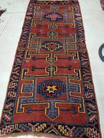125x287 Antiker Orientteppich Kurdisch Härki Gereinigt