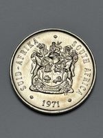 Pièce de monnaie 20 cents Afrique du Sud 1971 rare collectio