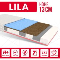 Matratze 90x200 LILA - H3/H4 - 13cm