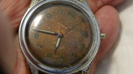 ANTIK HERENUHR.HANDAUFZEUG.17JEWELS.KRONE WEG-LÄÜFT