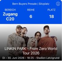 2 Linkin Park Tickets Zürich 30.6