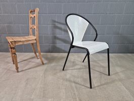 Vintage Lochblech Gartenstuhl Outdoor Chair Stuhl Metall