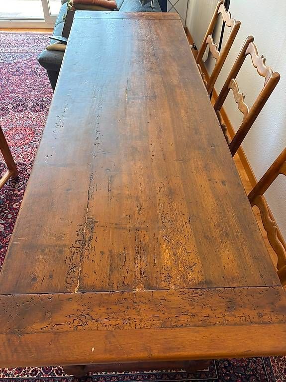 Tischset: Table de ferme en bois massif avec 6 chaises – Gebraucht aus Bulle von oga_r8mh 4