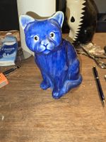 Schöne Porzellan Katze Vintage (D)