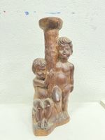 Sculpture bougeoir en bois