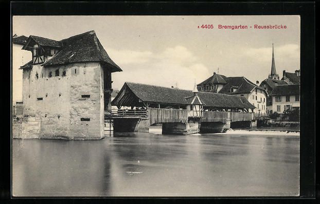 Cartoline postali: AK Bremgarten, Reussbrücke – Usato da Berlin venduto da bartko-reher