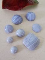 8 Stk. Chalcedon Cabochon / Restposten Lager-Sonderverkauf