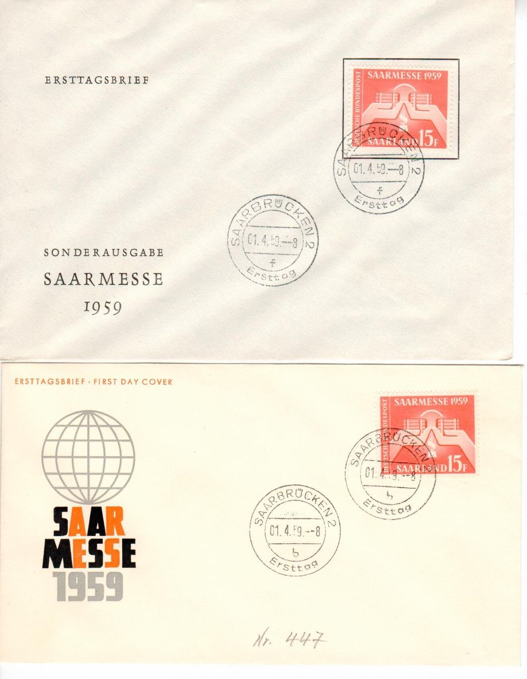 Alle Briefmarken: Saarmesse 1959 – Gebraucht aus Wolhusen von Curver9