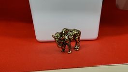 Goldener Büffel, Miniatur Figur, Glücksbringer Deko!