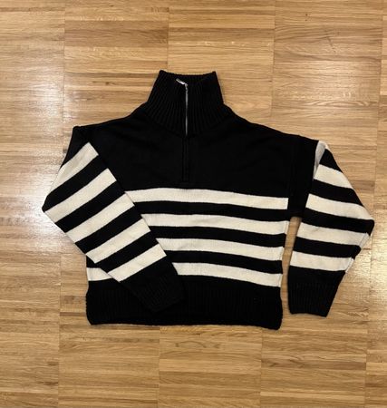 Striped black and white sweater