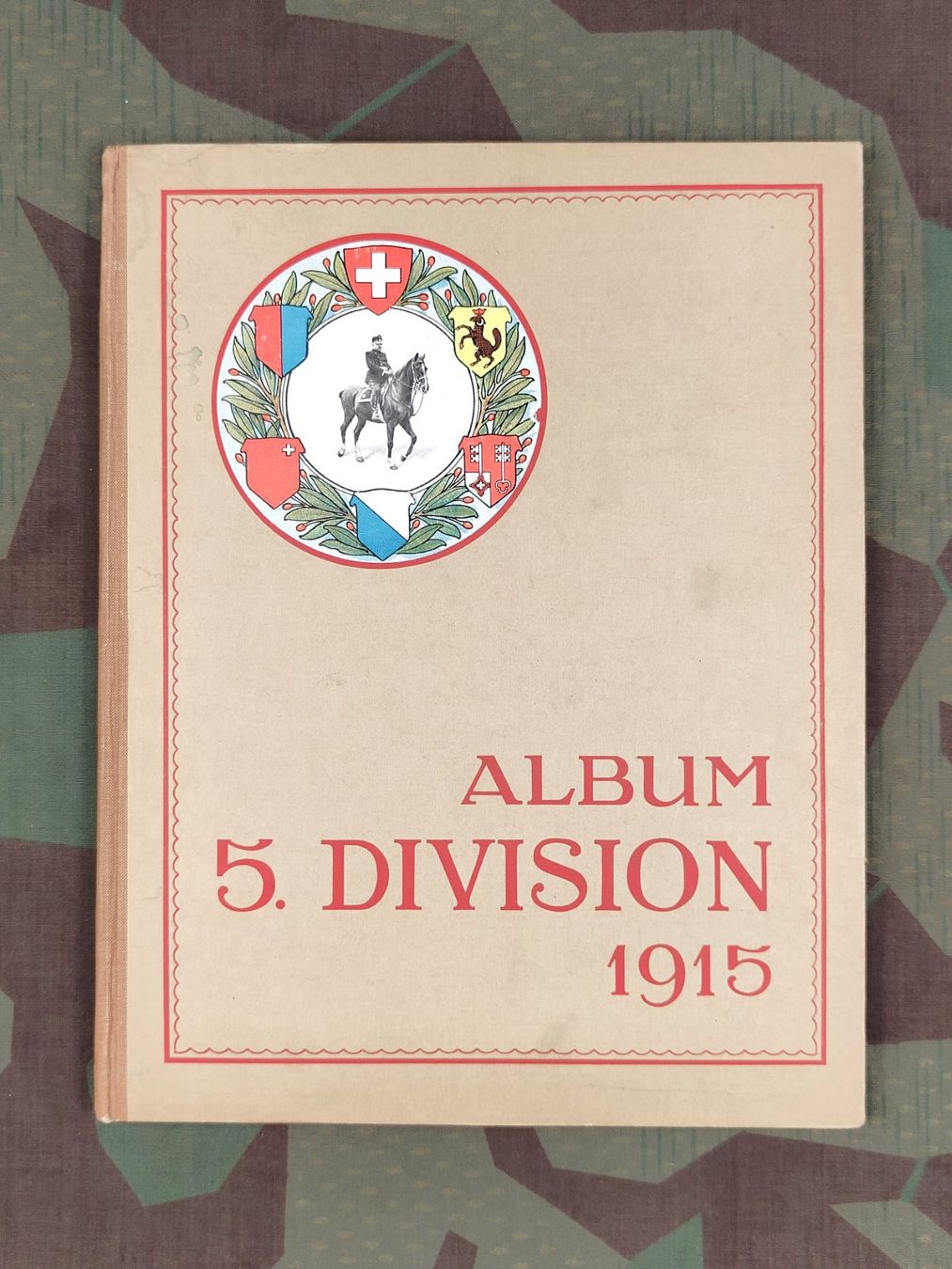Schweizer Armee Uniformi: Album 5. Division 1915, mit Widmung – Usato da Bauma venduto da SwissMilitaria