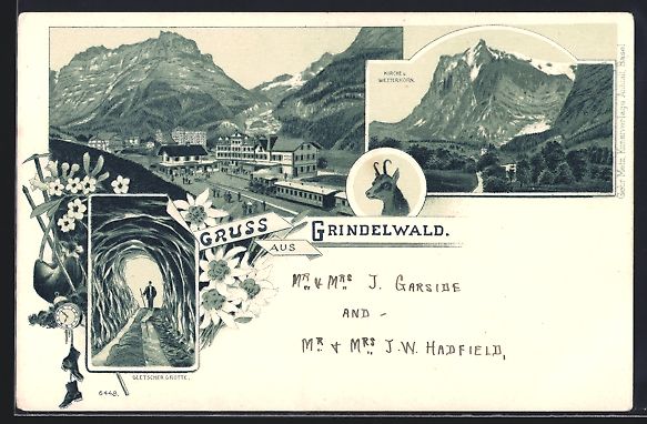 Ansichtskarten: Litho Grindelwald, Bahnhof aus der Vogel – Gebraucht aus Berlin von bartko-reher