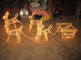 Rentier Schlitten Lichterkette