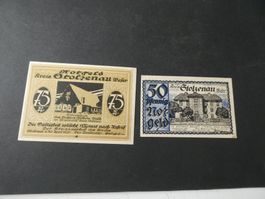 Dt. Reich, Stolzenau - 2 Notgeldscheine
