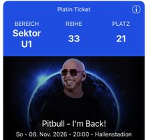 2x Pitbull Zürich Sektor U1 Reihe 33 Sitzplatz 21/22