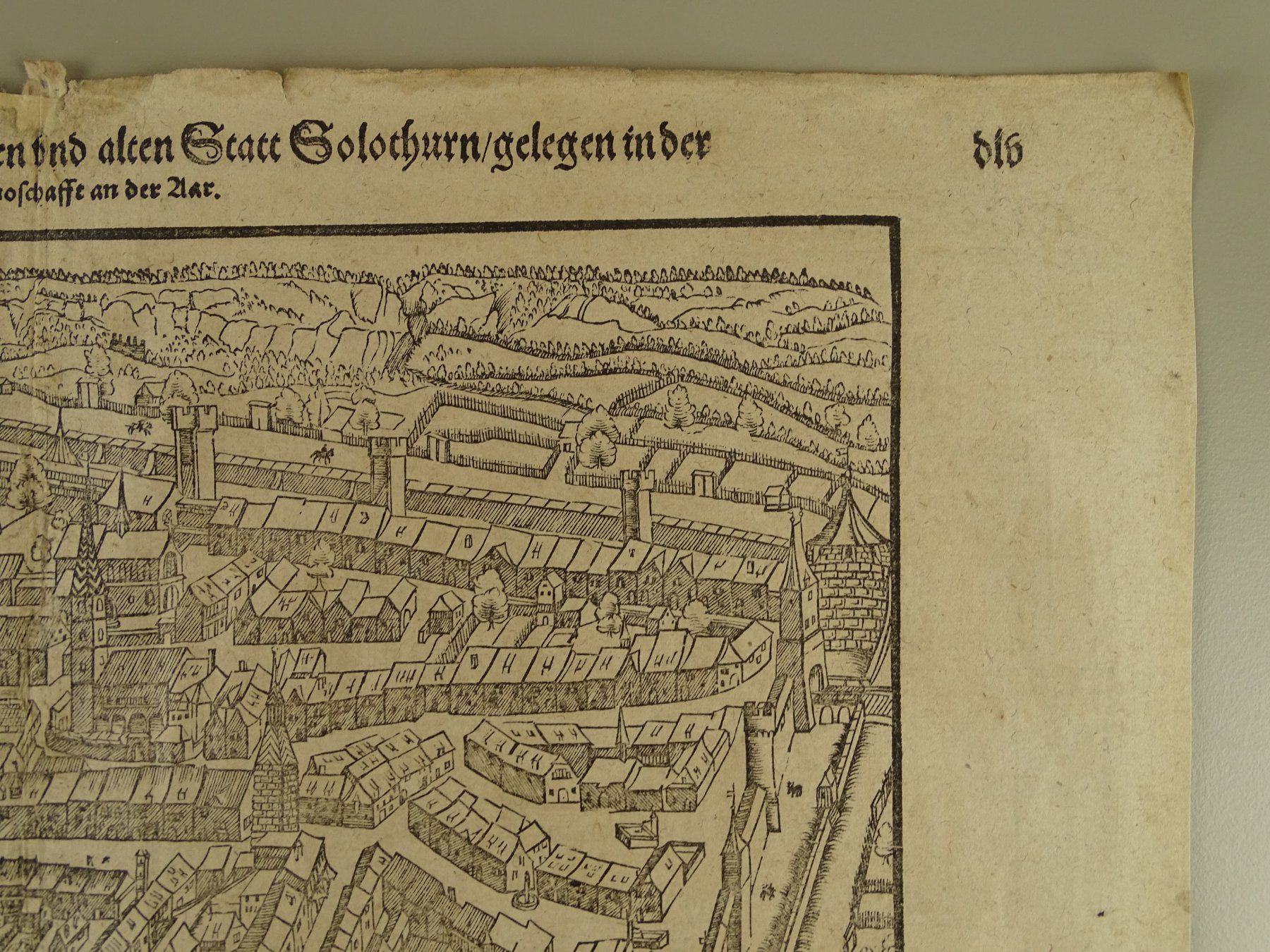 Incisioni: SOLOTHURN HOLZSCHNITT UM 1570 – Usato da Grüningen venduto da Kartensammler 3