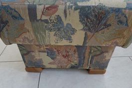Tabouret repose-pieds à motif feuilles, occasion
