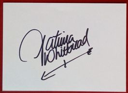 Fatima Whitbread Autogramm signiert Karte 10x15cm