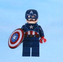 LEGO Minifigur Captain America - Dark Blue Suit with Reddish
