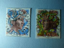 1986 Europa 725-726 ET Vollstempel  H. Erni