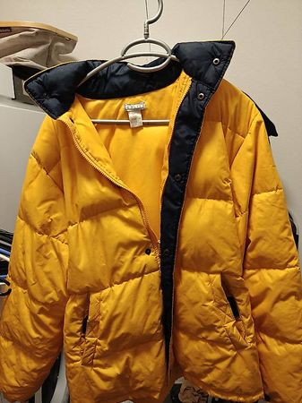 Gelbe Winterjacke Daunenjacke Grösse M, EDEIS