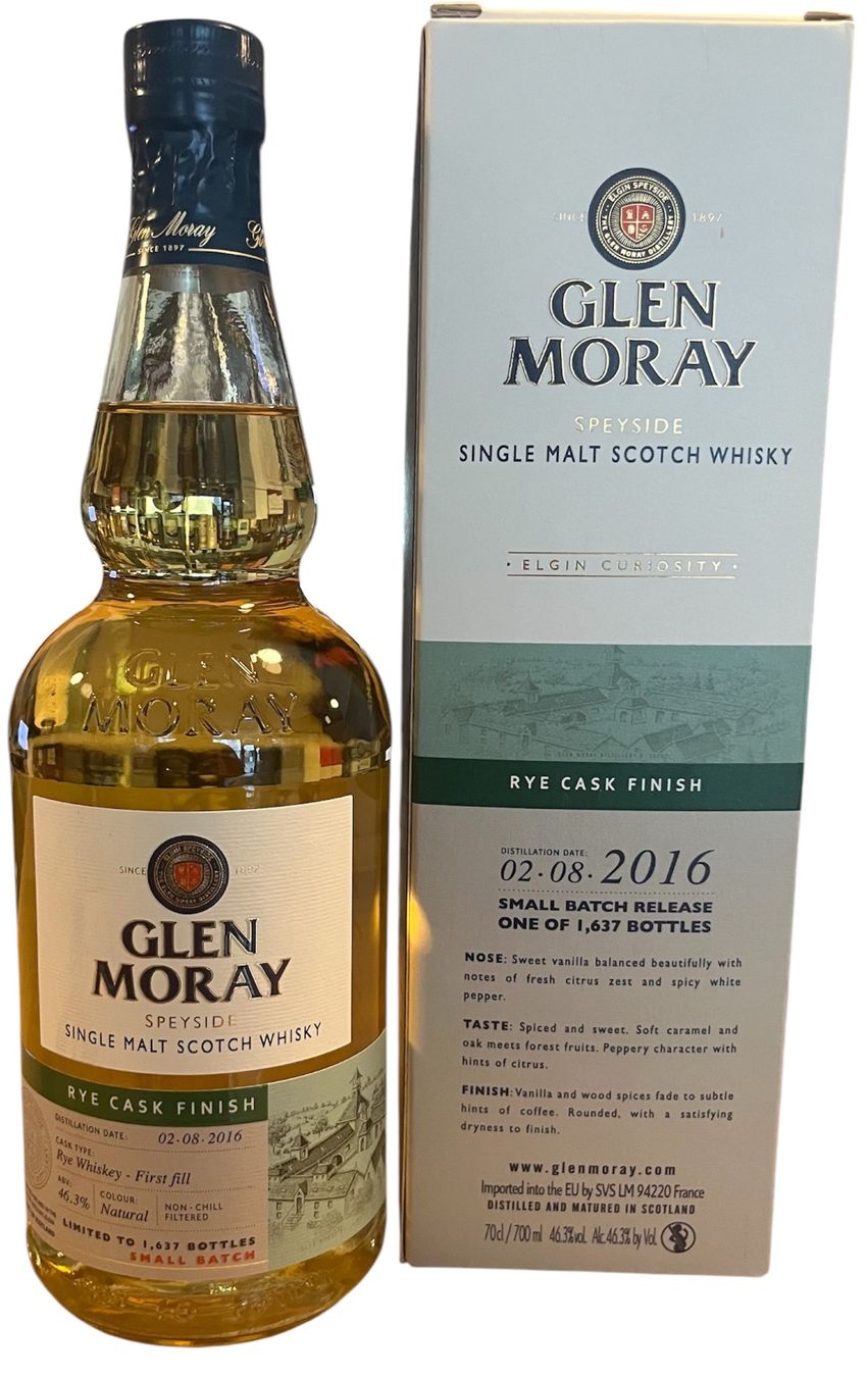 Spirituosen: Glen Moray Rye Cask Finish 46,3% – Neu und originalverpackt aus Nyon von Vitriole 1