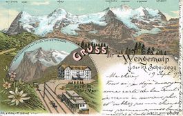 Wengernalp Litho AK 1899 von Verlag Hch.  Schlumpf Nr.22