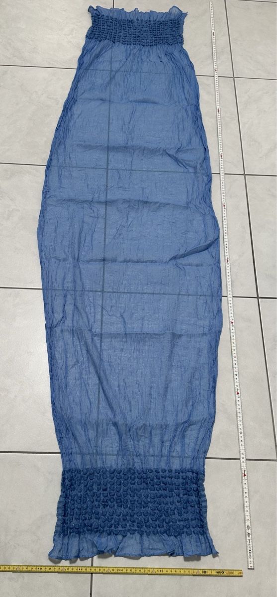 Foulard & Sciarpe: Schöner glänzender Crash-Schal in blau – Nuovo (secondo la descrizione) da Münsingen venduto da Innchen 3