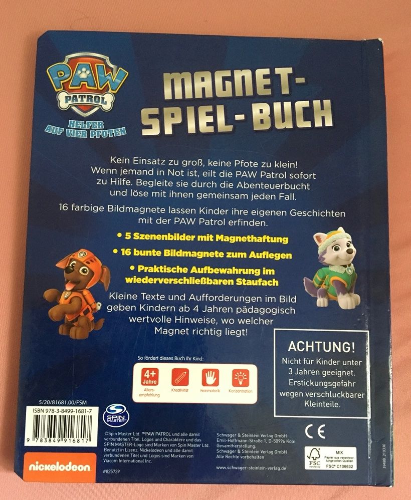 Libri: Paw Patrol Magnet Spielbuch – Usato da Urdorf venduto da mat_8hvl 2