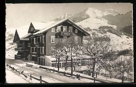 Adelboden, Pension Alpenruhe mit Strasse