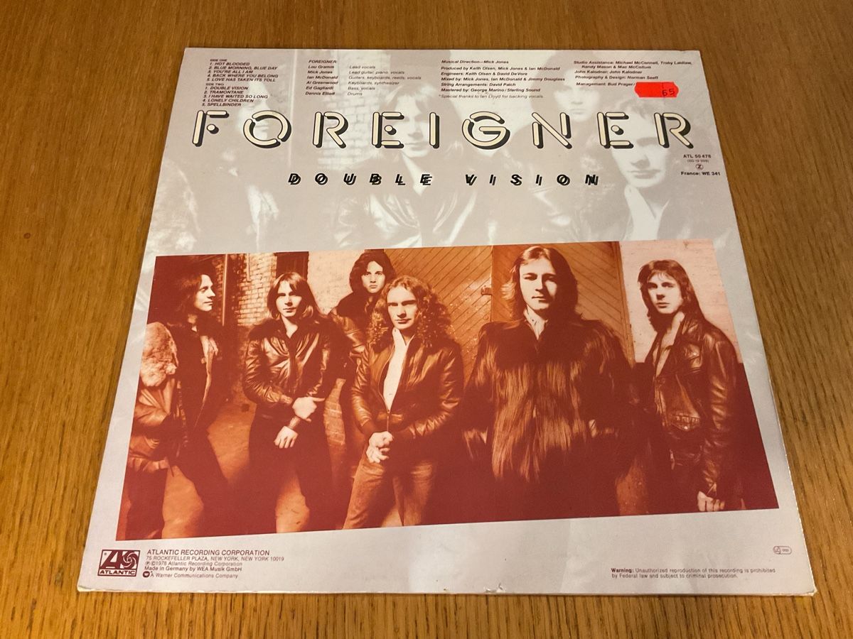 Schallplatten: Foreigner - Double Vision - Top Zustand - Vinyl LP! – Gebraucht aus Steinach von Quarkie 1