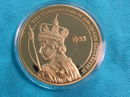 Queen Elizabeth II Gedenkmünze, 1953 & 2012, Top Zustand!