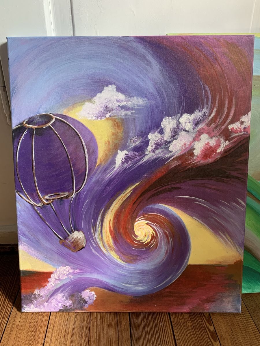 Foto & Immagini: Acryl Bild lila Heissluftballon  – Nuovo (secondo la descrizione) da Murgenthal venduto da jos_r5fh 3