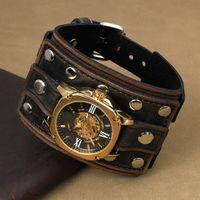 Vintage Punk Armband aus Leder für Galaxy Watch 4 5 6 7
