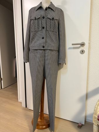 Anzug René Lezard - Gr. 40 - kariert - Wolle - wie NEU